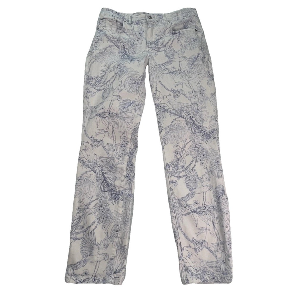 Tommy Bahama Boracay Beach Ankle Pants Womens 4x28 Blue White Parrot Floral